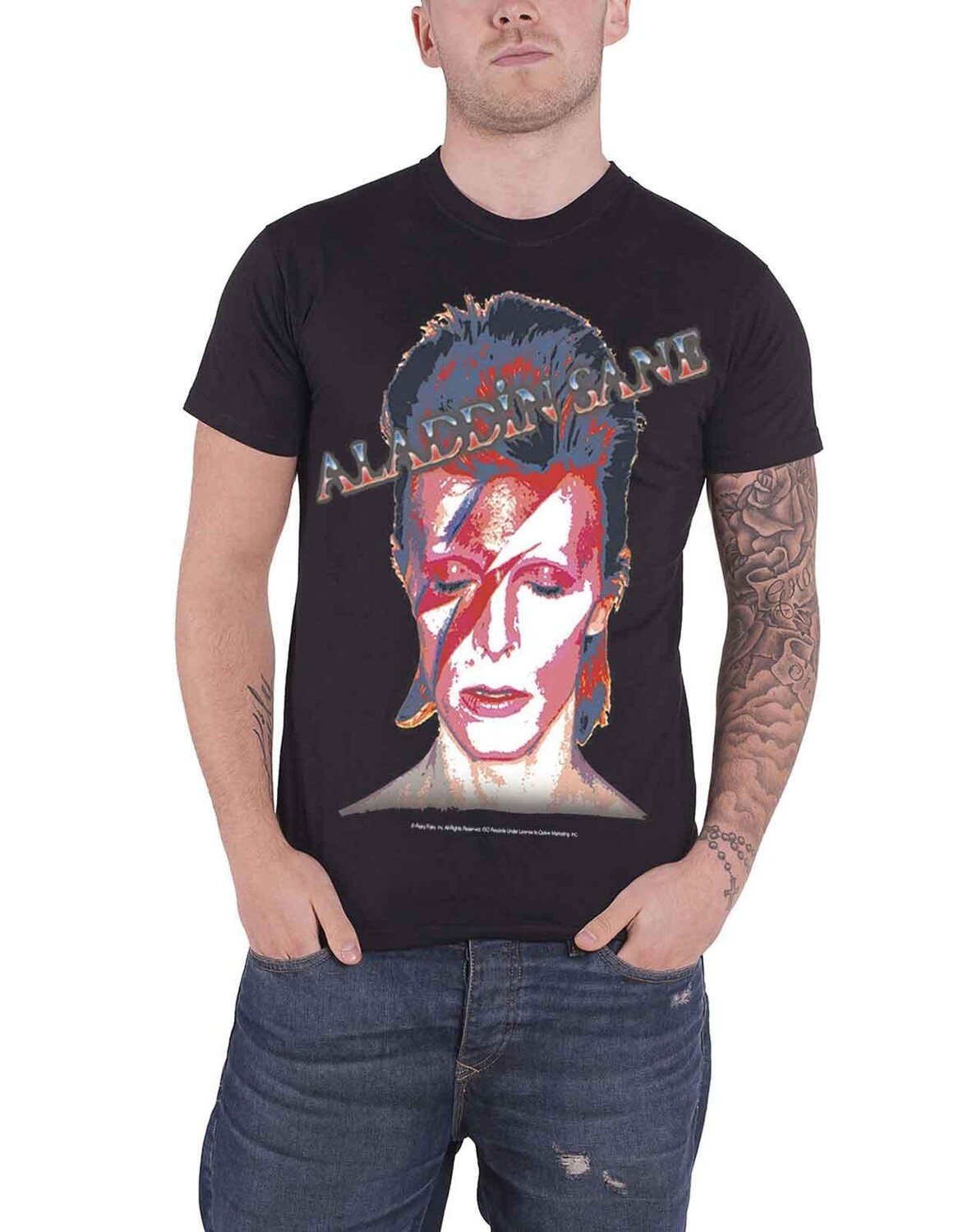 

Футболка с портретом Aladdin Sane Face David Bowie, черный