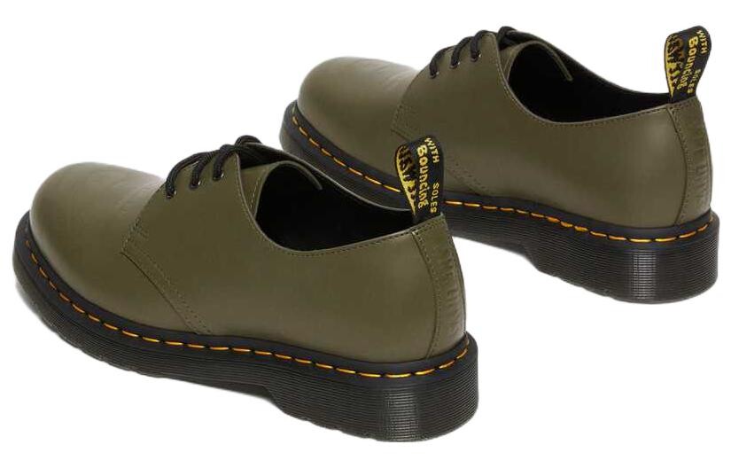 Туфли женские повседневные Women's Casual Shoes Unisex Low-top Olive Green Dr.Martens — фото 3