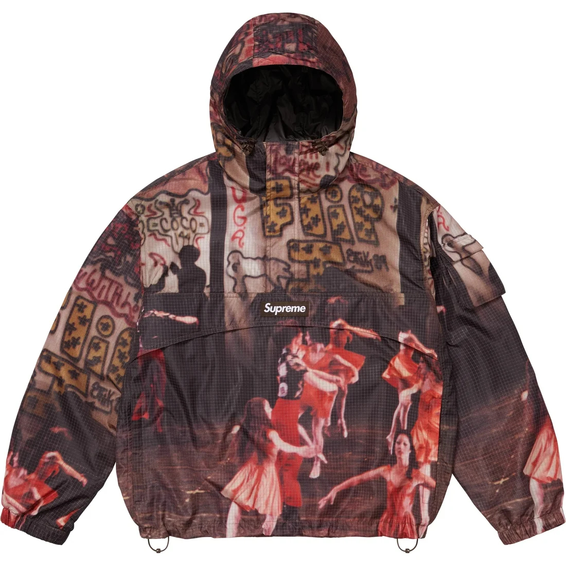 

Supreme Анорак из светоотражающей ткани рипстоп, Multicolor/Multicolor