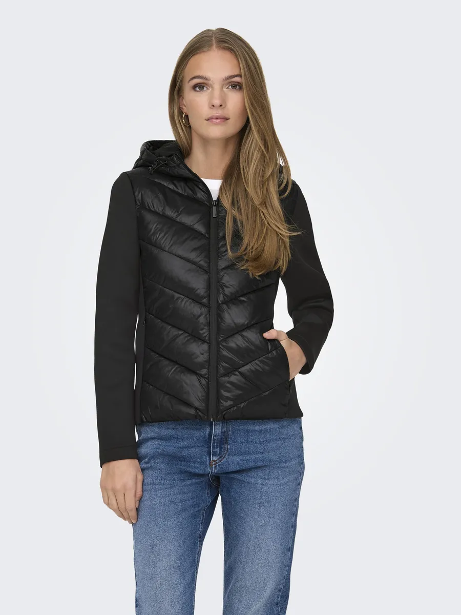 

Only стеганая куртка "ONLSOPHIE MIX FITTED HOOD JACKET CC OTW", с капюшоном, черный