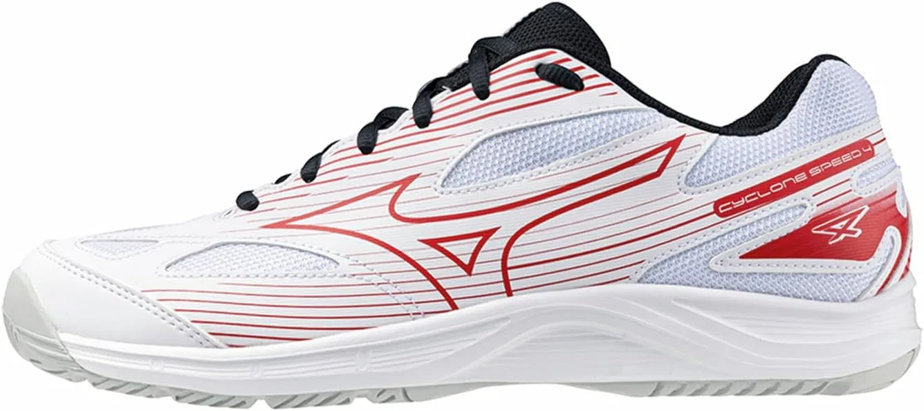 Мужские волейбольные кроссовки Mizuno Cyclone Speed ​​4 для игры в помещении, модель V1GA238096, белые — фото 4