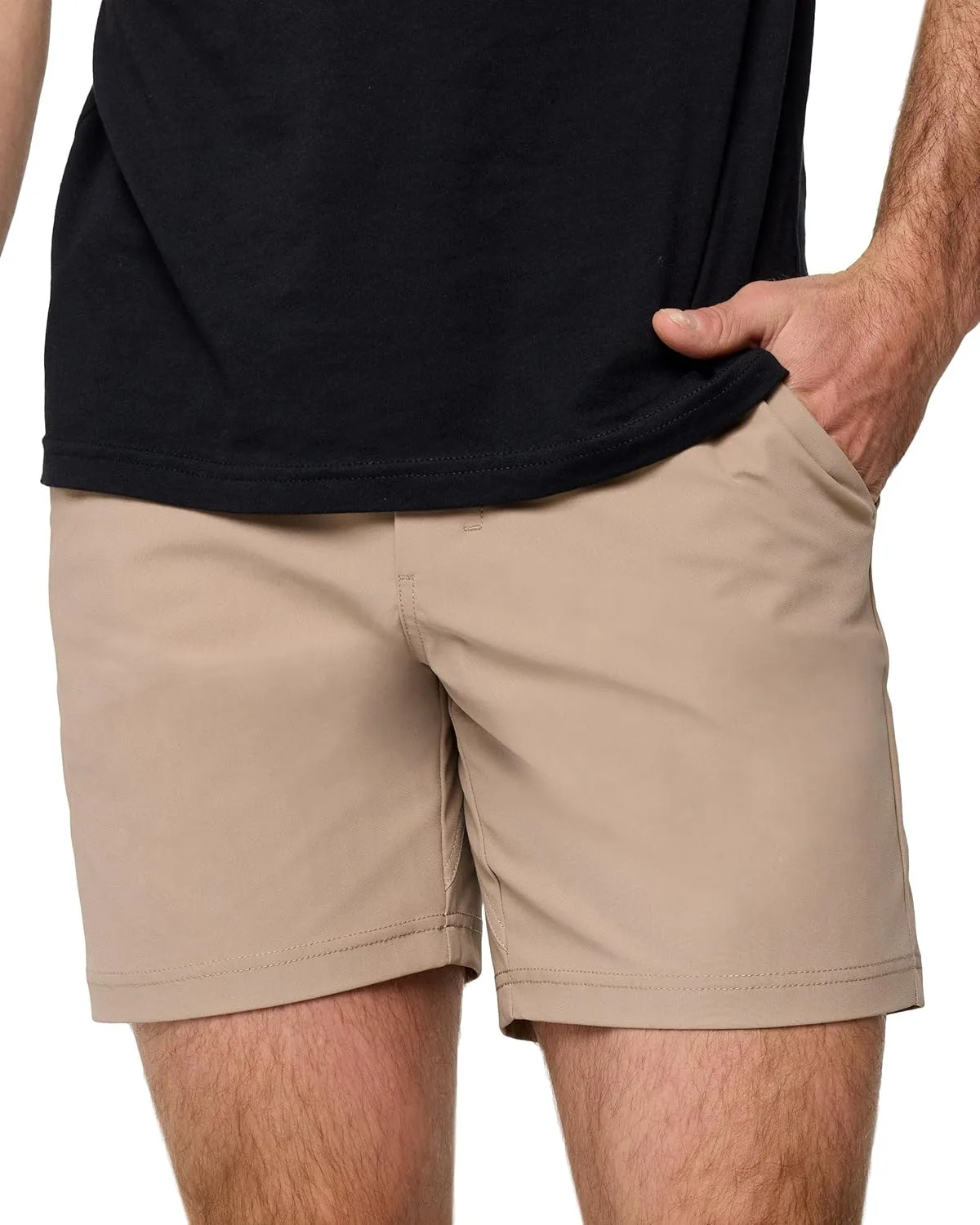 

INTO THE AM мужские шорты 7" & 9" Inseam - Dry Fit Stretch Chino Flat Front Tech Golf