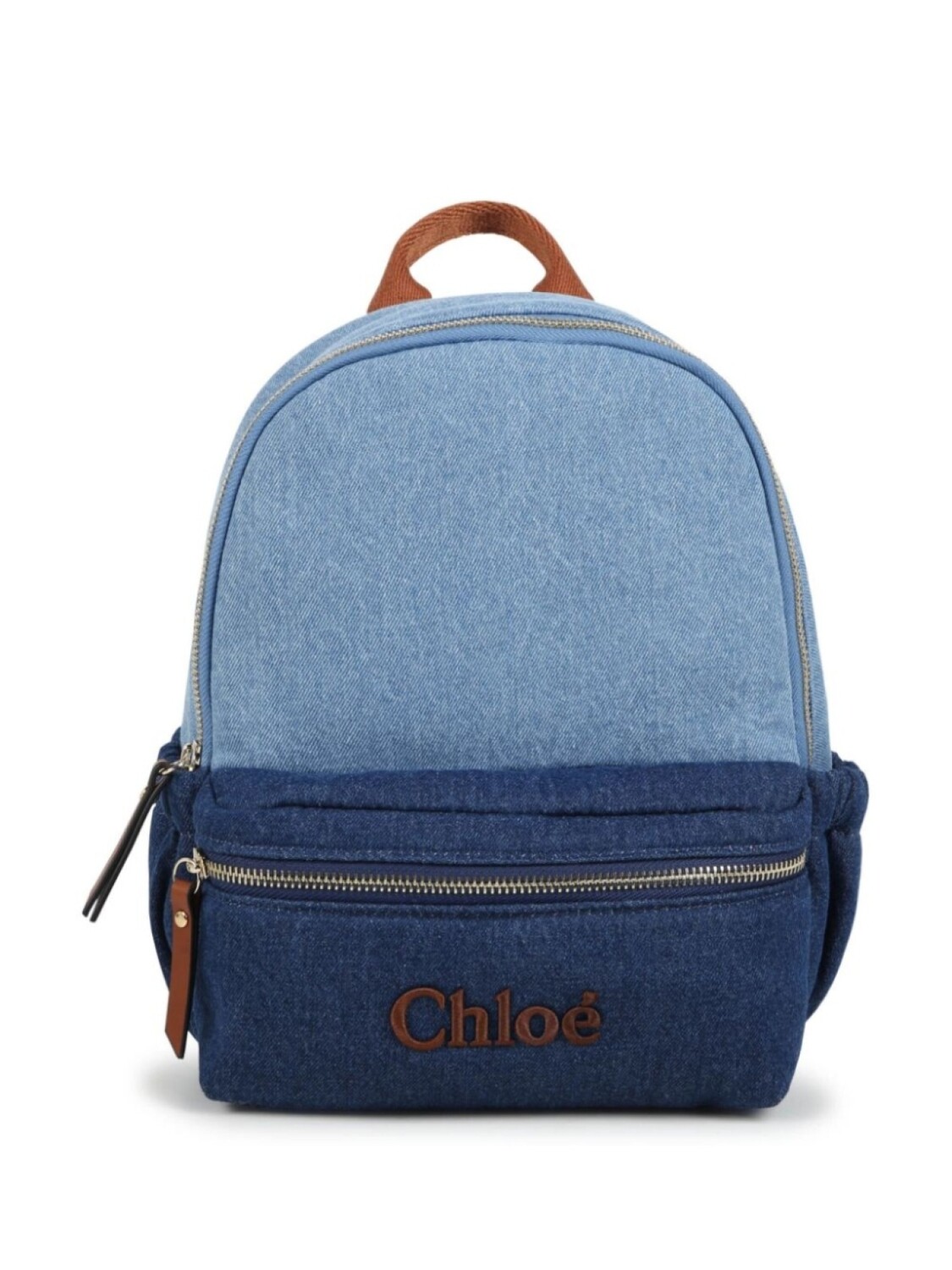 

Chloé Kids рюкзак из органического хлопка с вышитым логотипом, синий