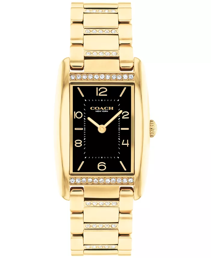 

Женские часы Reese с золотистым покрытием из нержавеющей стали с кристаллами, 24 мм COACH