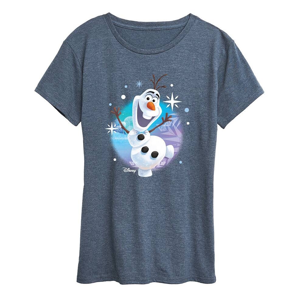 

Женская футболка Disney's Frozen 2 с рисунком снеговика, цвет Heather Blue
