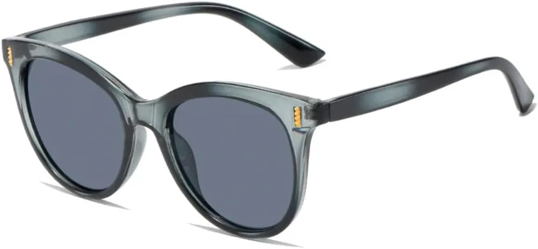 

Солнцезащитные очки для мужчин и женщин - защита UV400 - круглая оправа в стиле панк конфетных цветов для занятий спортом на открытом воздухе и вождения DSVIGF, Grey