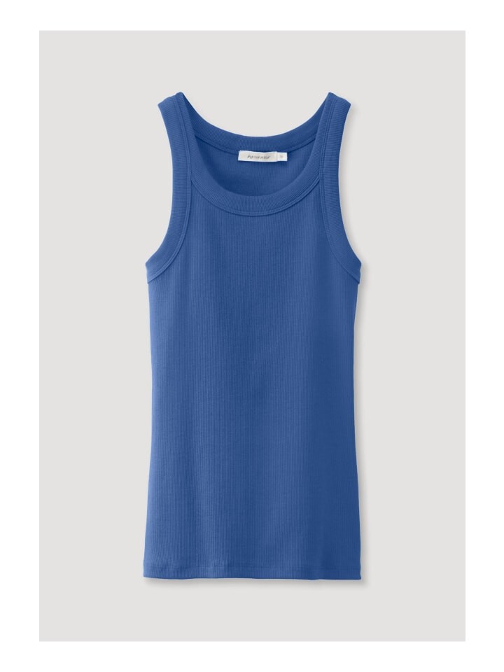

Топ Hessnatur Rib Slim aus Bio Baumwolle, цвет mittelblau