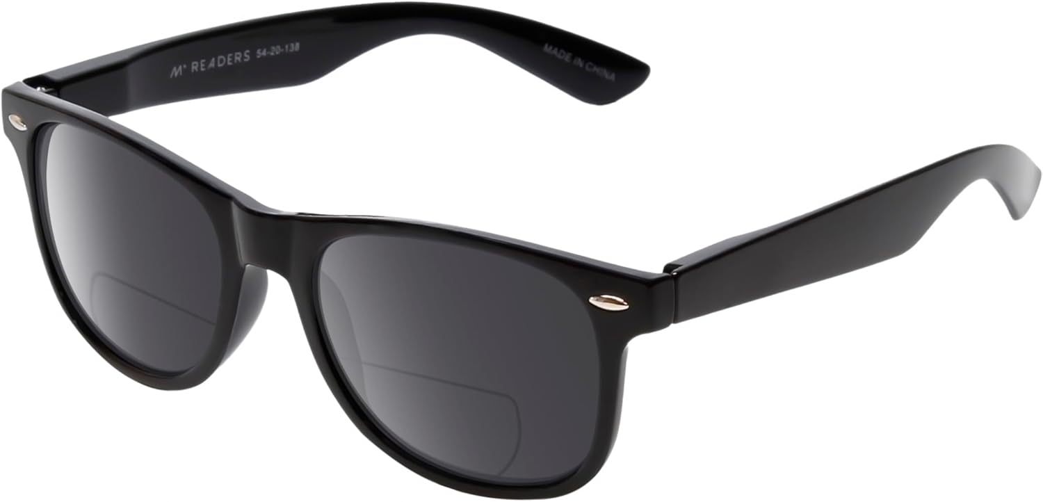 

Солнцезащитные очки Calabria Melbourne Panthos с поляризованными линзами и бифокальными линзами для чтения, модные и прочные, для мужчин и женщин, Gloss Black/Polarized Smoke Grey