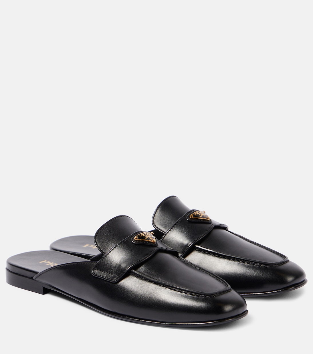 Кожаные мюли Prada, черный