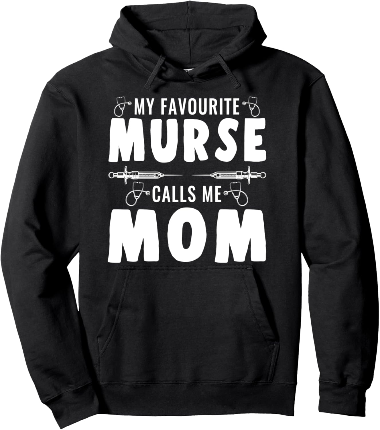 

Худи My Favorite Murse Calls Me Mom Mother & Son Gifts, черный