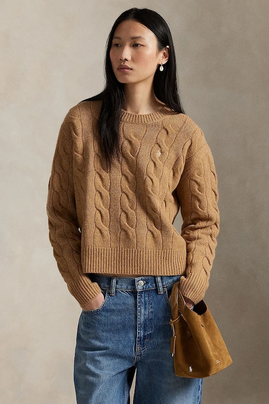 

Шерстяной свитер Polo Ralph Lauren, бежевый
