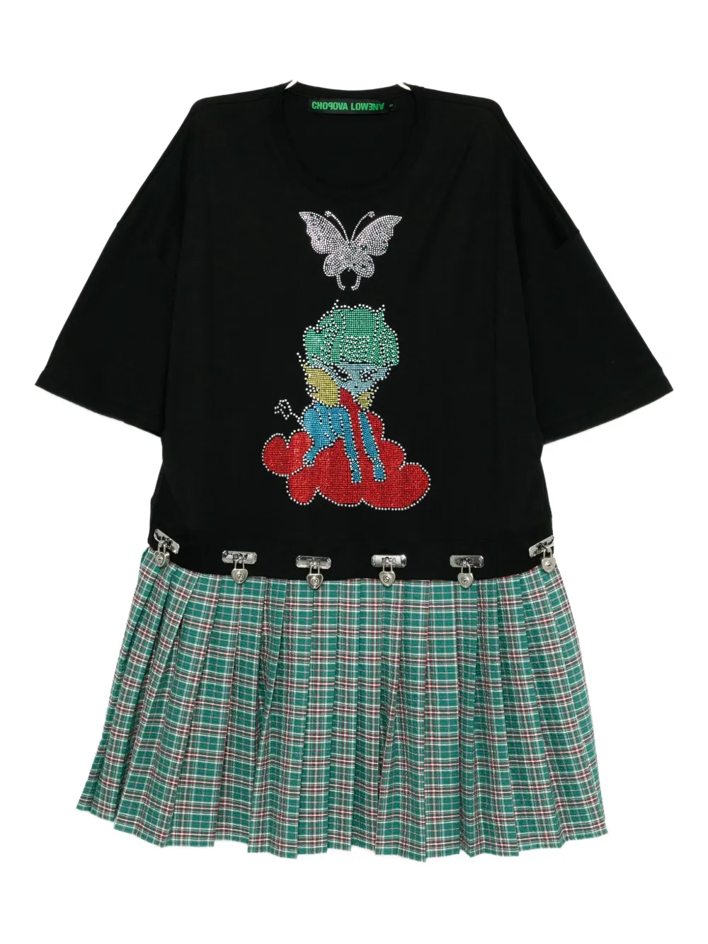 

Платье-футболка с вырезами Chopova Lowena, черный