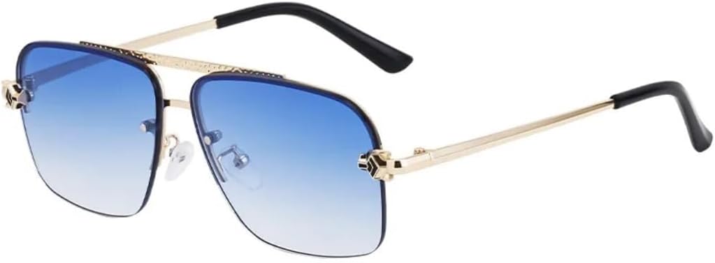 

Солнцезащитные очки для мужчин и женщин - защита UV400 - металлические петли, большая оправа, градиентные линзы, для занятий спортом на открытом воздухе и вождения LXLHWN, Ttyj340-3