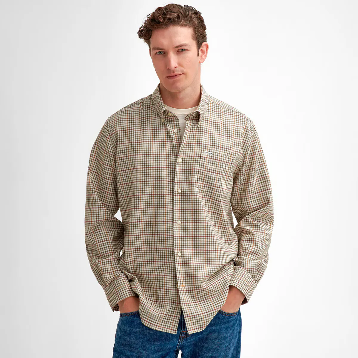 

Мужская куртка Henderson Regular Thermo Weaver Barbour, белый