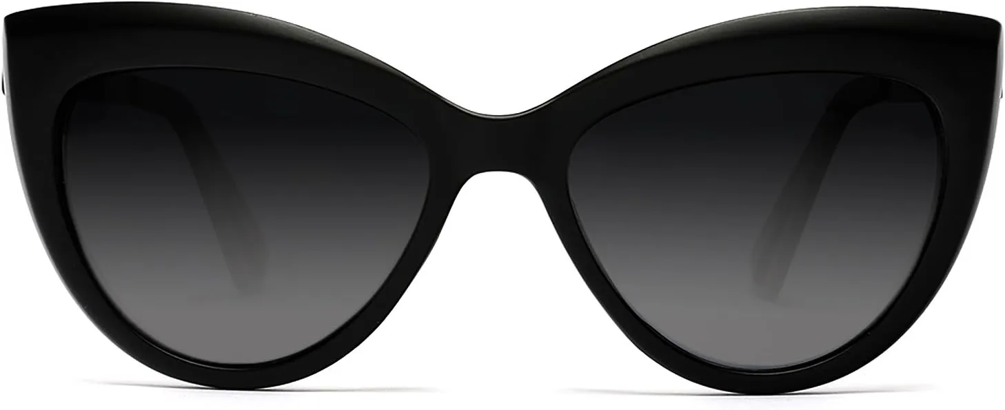 

Поляризованные солнцезащитные очки SAMBA SHADES «кошачий глаз» для женщин — классический модный дизайн с защитой от УФ-излучения UV400, UVA и UVB, Matte Black