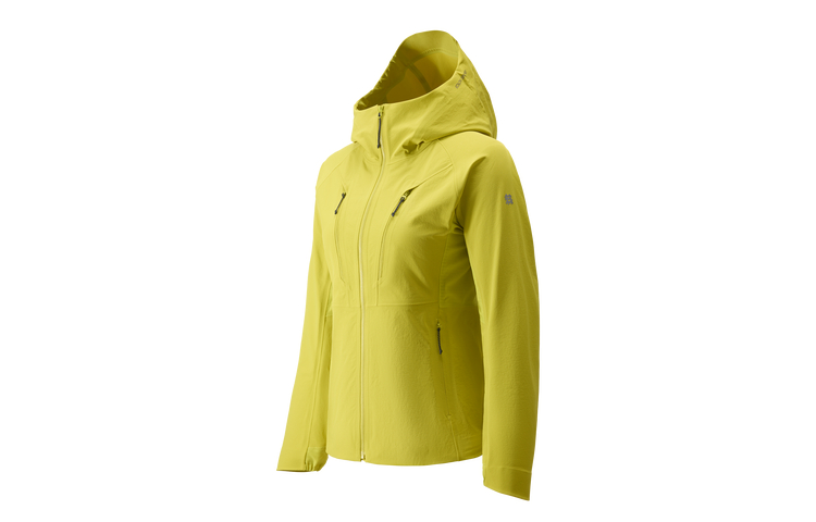 

Куртка женская с капюшоном, утепленная Soft Shell KOLON SPORT, желтый зеленый yg