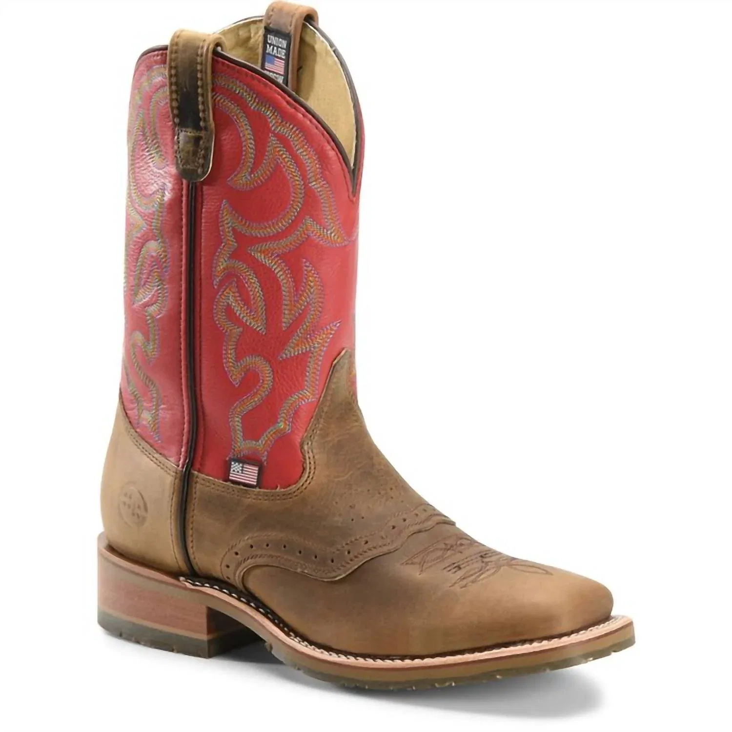 Double-H Boots Мужские ковбойские сапоги Roger красного цвета