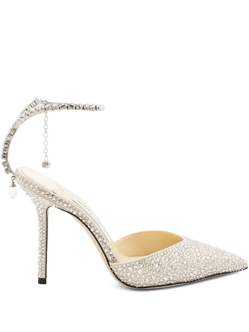 Туфли Saeda 100 мм, украшенные кристаллами JIMMY CHOO, нейтральный