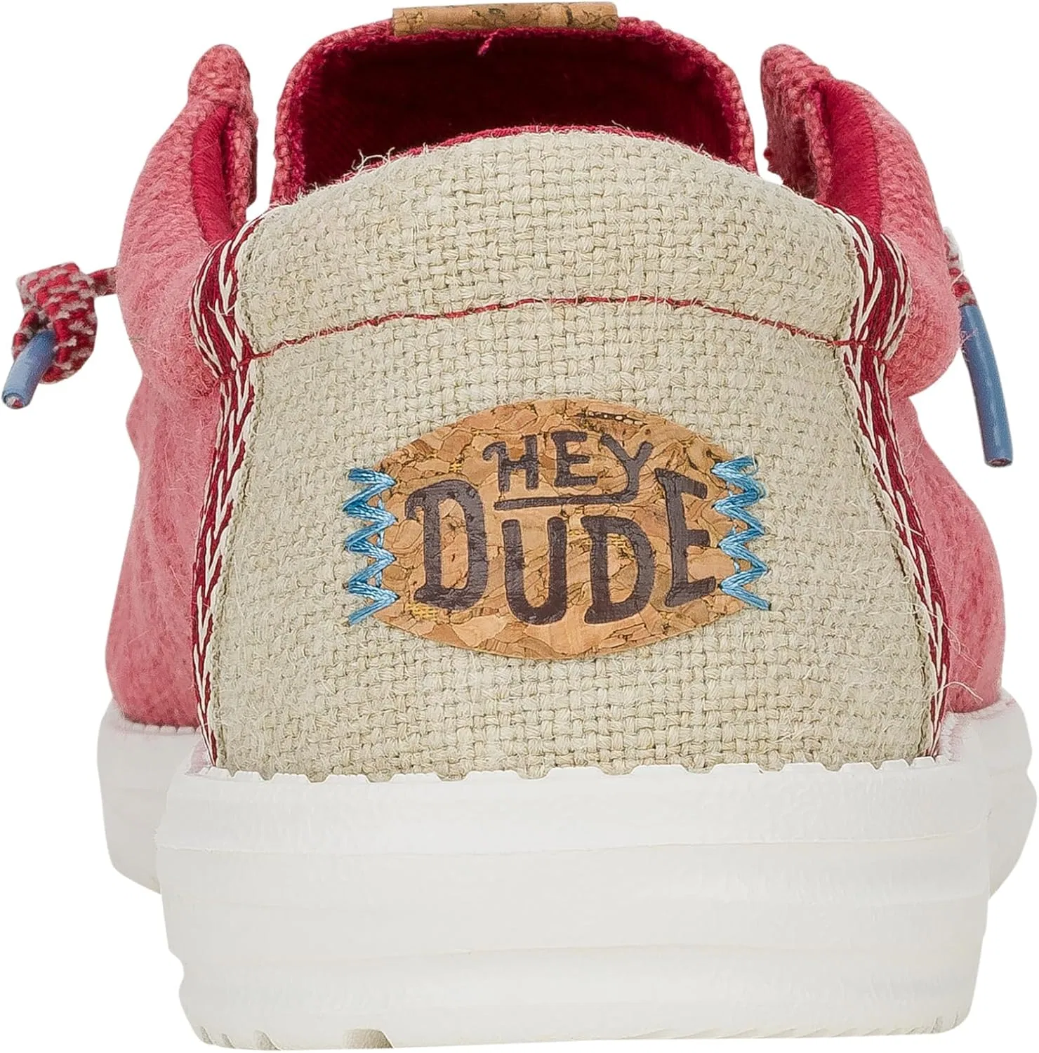 Кроссовки HEYDUDE Herren Wally Jutesneakers, Claret Red Silver Birch — фото 4