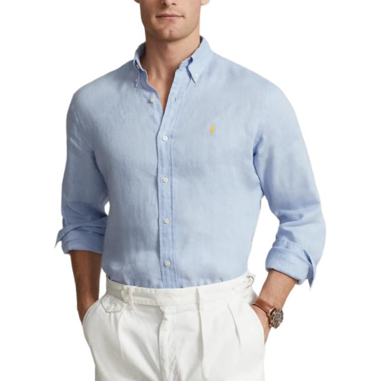 Футболка поло мужская синяя FW23 Polo Ralph Lauren — фото 3