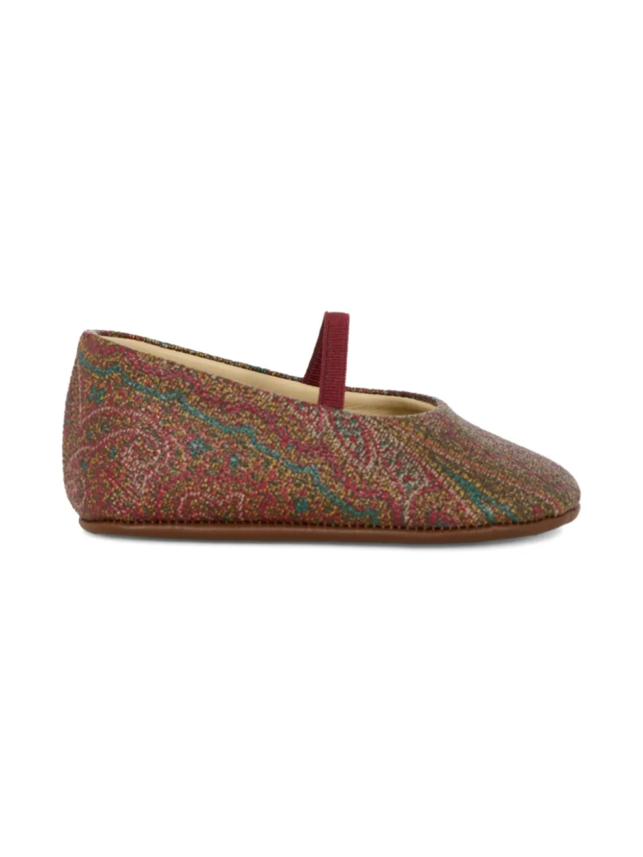 

Балетки ETRO KIDS с принтом пейсли, коричневый