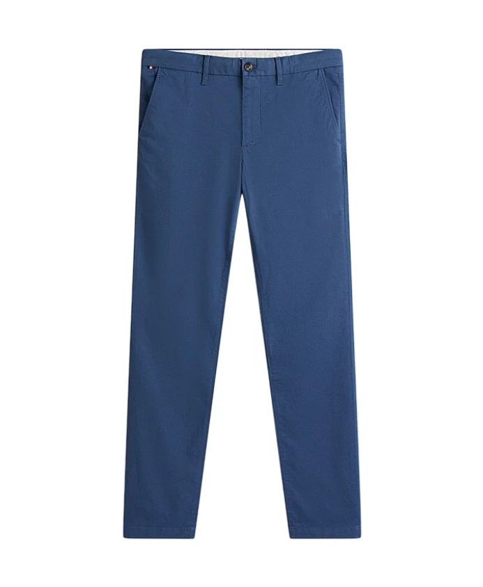 

Синие фактурные узкие брюки чинос Tommy Hilfiger, синий