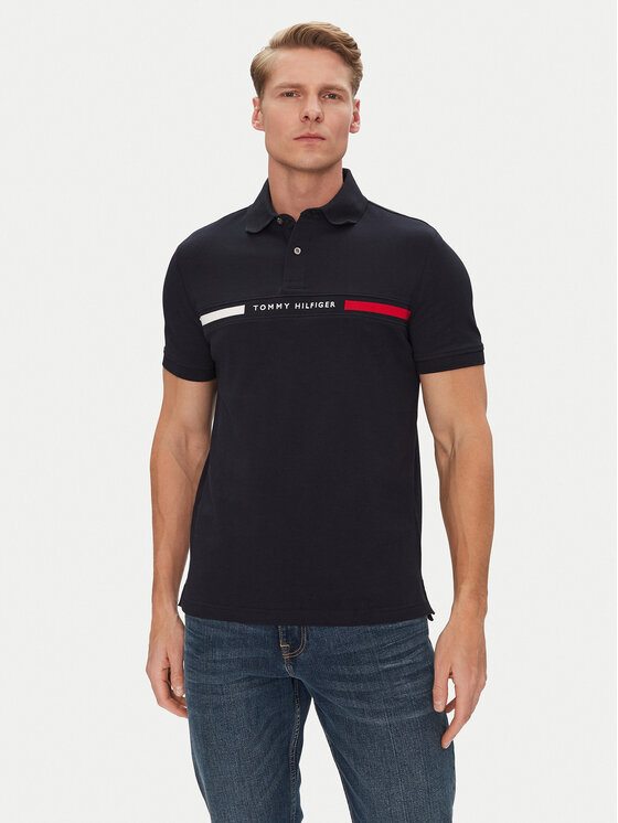 

Рубашка поло стандартный крой Chest Insert MW0MW38130 Tommy Hilfiger, синий