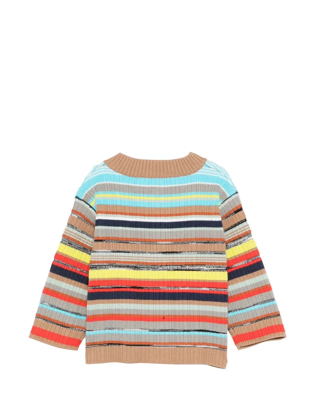 Кардиган в полоску на пуговицах Missoni Kids, бежевый — фото 2