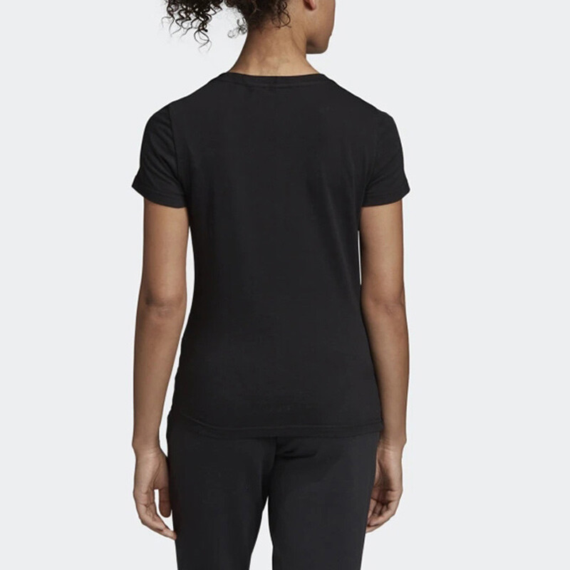 Женская футболка с цветочным принтом Must Haves, черная Adidas — фото 4
