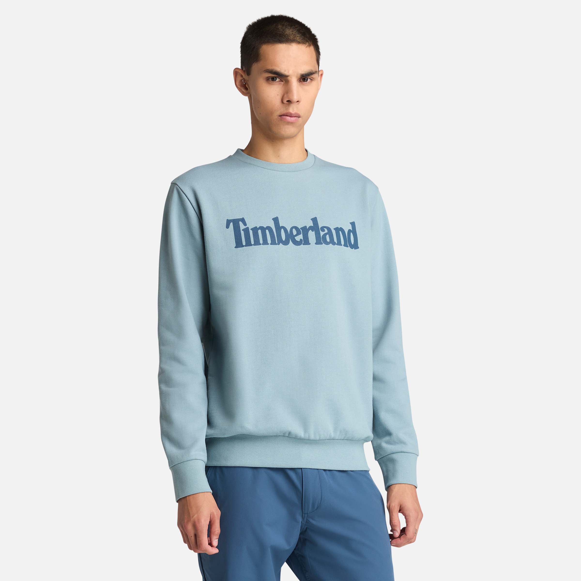 

Мужская толстовка Northwood US Wordmark Logo с круглым вырезом и начесом сзади Timberland, цвет steel grey