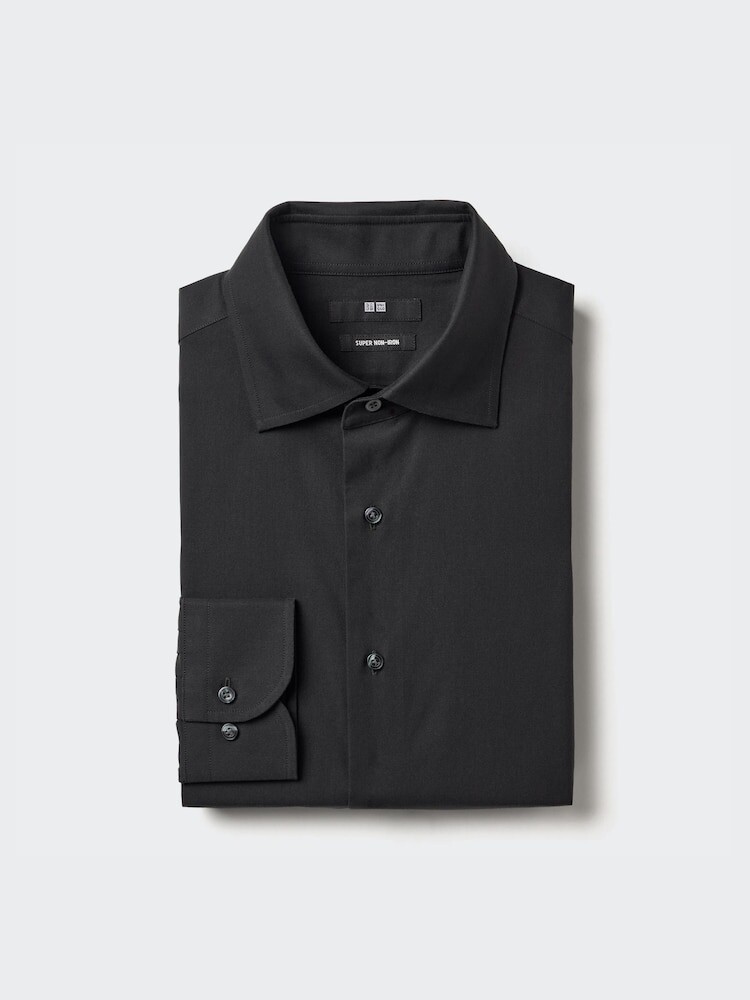 

Рубашка Super Non-Iron Regular Fit Uniqlo, цвет 09 черный