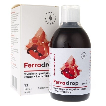 

Ferradrop Железо + Фолиевая Кислота 500мл Aura Herbals