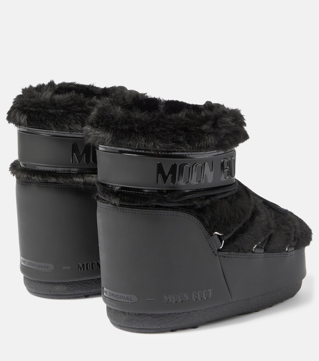 Низкие зимние ботинки icon с отделкой из искусственного меха Moon Boot, черный — фото 3