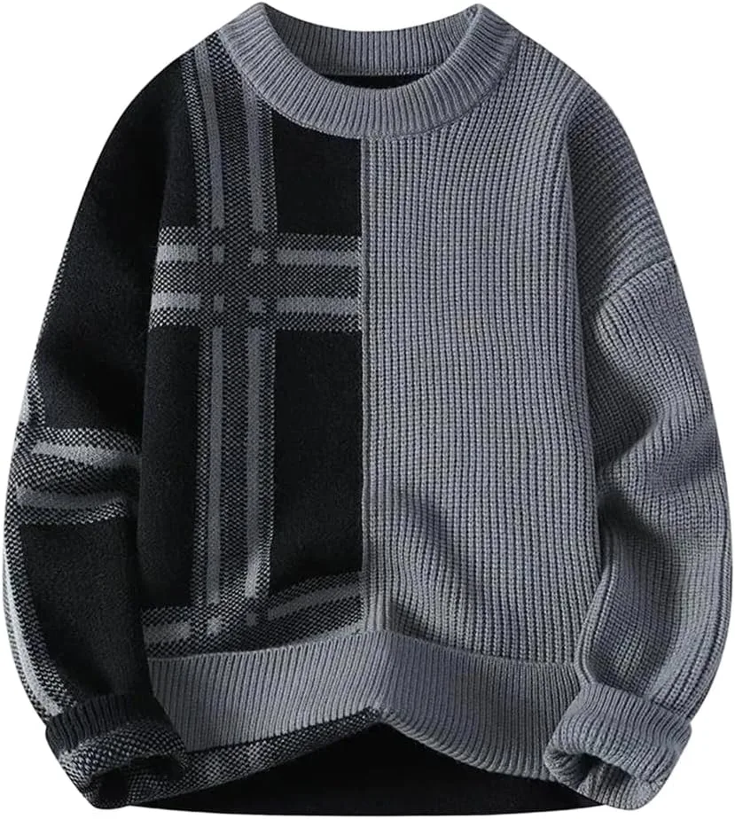 

Свитер с цветными блоками и стильным пэчворк дизайном