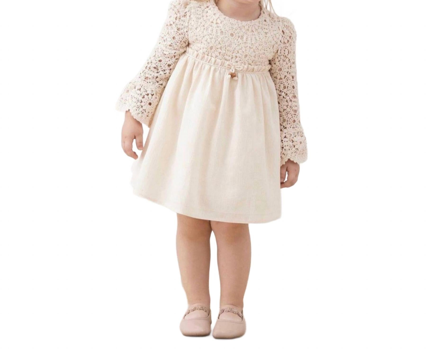 

Детское платье с кружевом бежевое My Vintage Kid