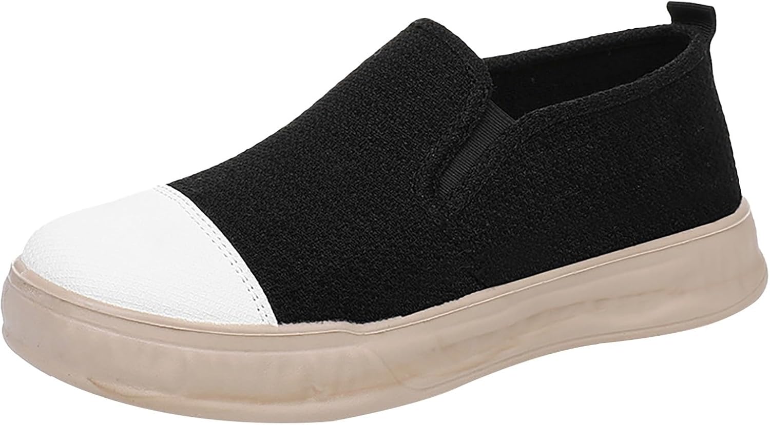 

Мужские повседневные лоферы Удобные слипоны из канваса Легкие противоскользящие прогулочные лоферы с вентиляцией Широкая посадка Беговые кроссовки Generic, черный