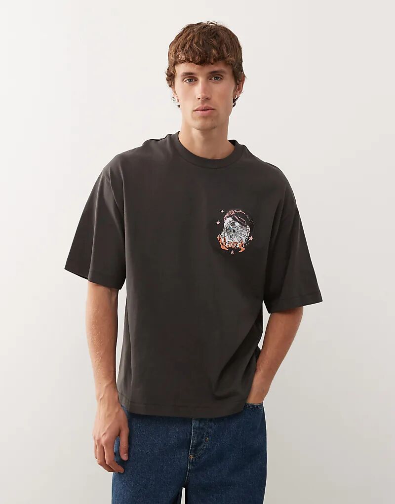 

Футболка Vans Raw Instance Thinker выцветшего черного цвета