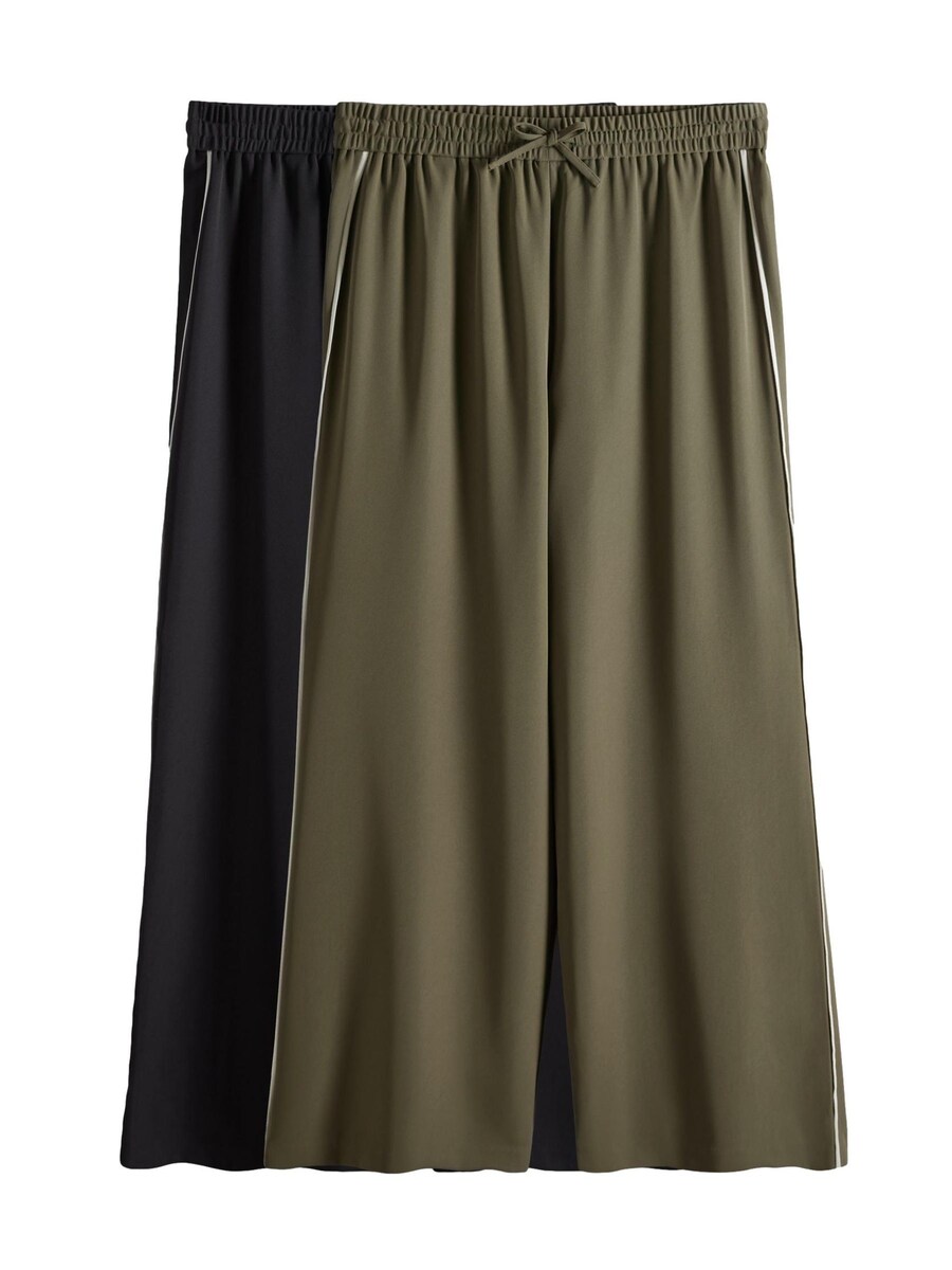 

Широкие брюки The Set, цвет Dark green/Black