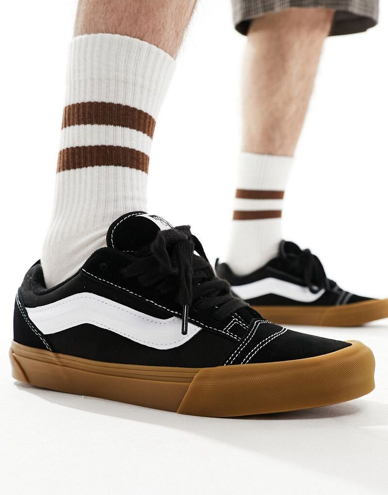 

Vans - Knu Skool - Черные и резиновые кроссовки, Черный, Vans - Knu Skool - Черные и резиновые кроссовки