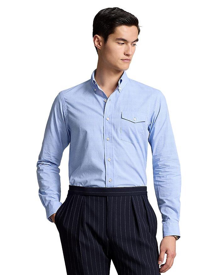 

Рубашка из поплина классического кроя Polo Ralph Lauren, синий