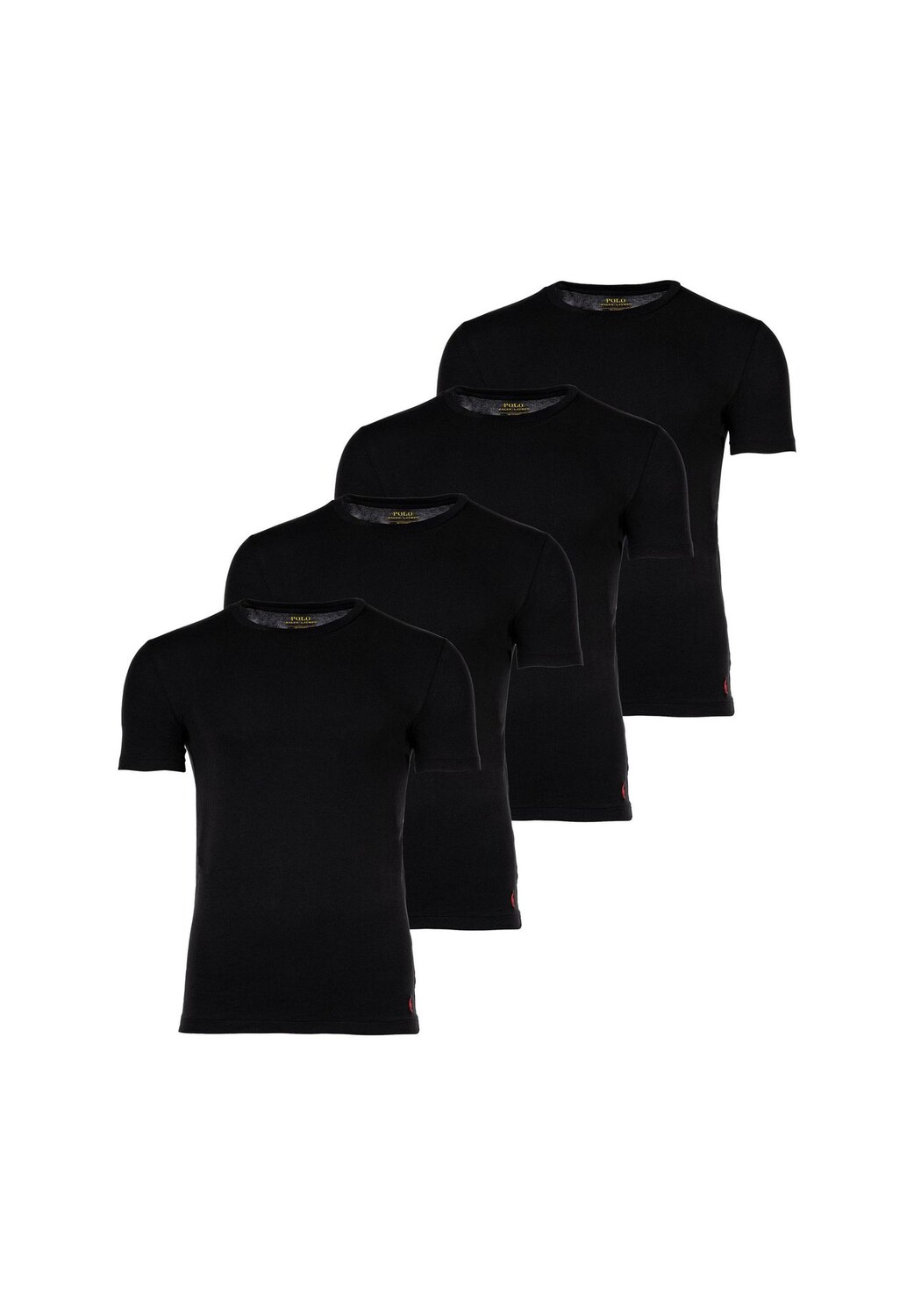 

Мужские футболки, 4 шт. в упаковке - CLASSIC-4 PACK-CREW UNDERSHIRT, круглый вырез, хлопок стрейч RALPH LAUREN, черный
