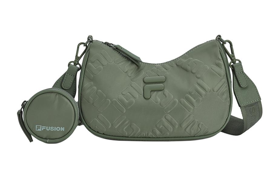 

Сумка через плечо из ткани, повседневная женская, жемчужно-зеленый блеск FILA FUSION, жемчужно-зеленый