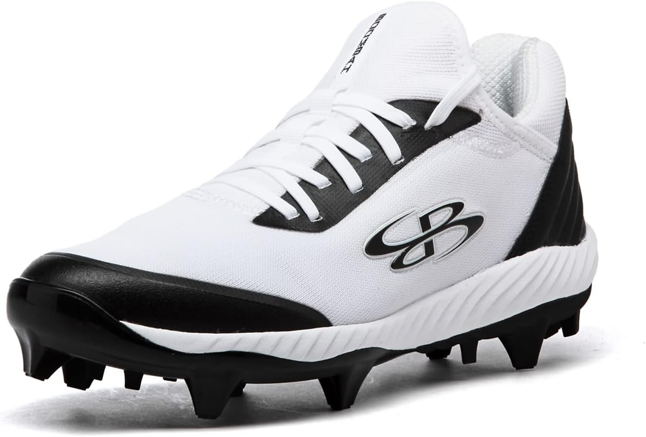 

Мужские бутсы Boombah Raptor с формованными шипами - несколько вариантов цвета - разные размеры, белый/черный