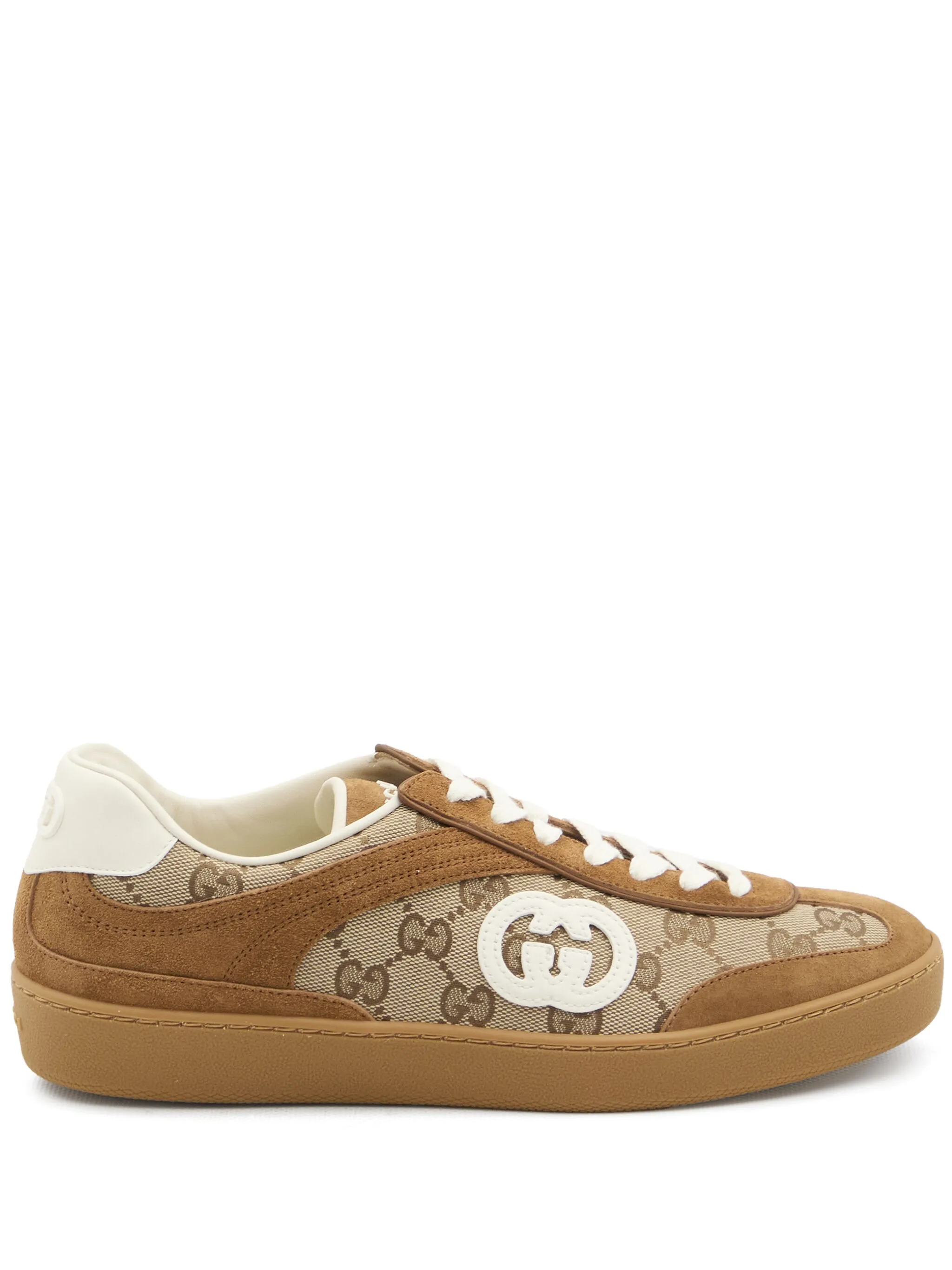 Кроссовки с логотипом Interlocking G Gucci, бежевый