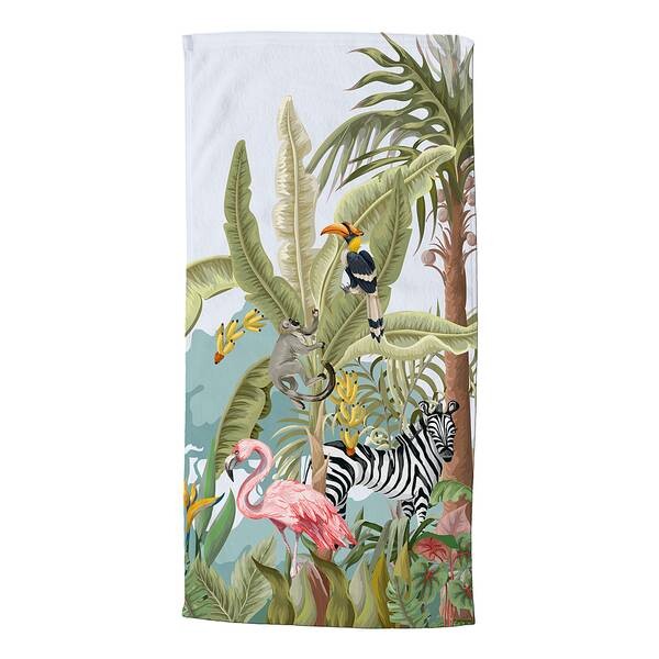 

Полотенце для душа Good morning Jungleparty, 75x150x1 см, зеленый