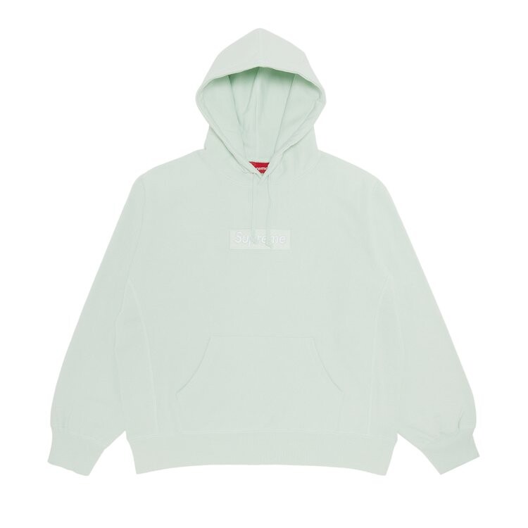 

Толстовка Supreme Box Logo Hooded 'Light Green', зеленый