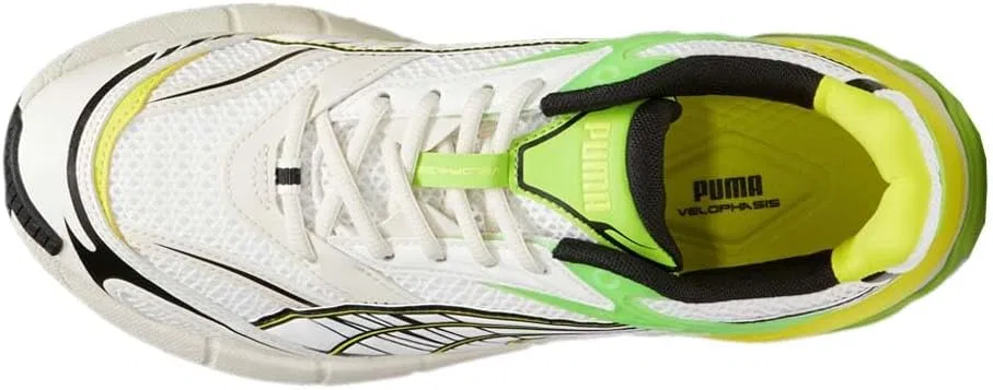 Мужские технические кроссовки PUMA Velophasis, Warm White Yellow Burst Parakeet Green — фото 4