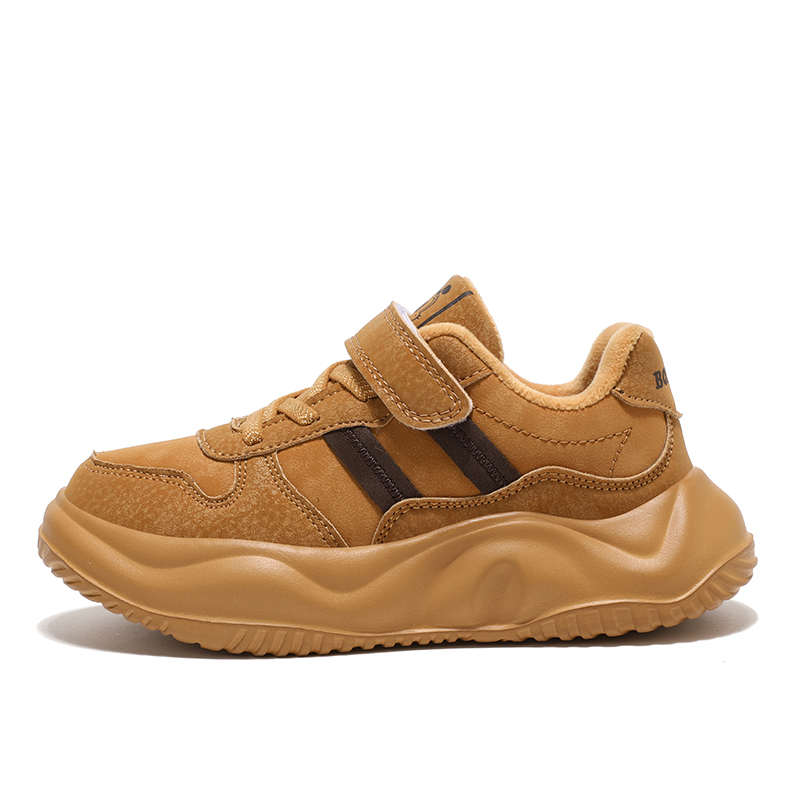 

Термоутепленные противоскользящие повседневные низкие кроссовки для детей с амортизацией BOBDOG, коричневый