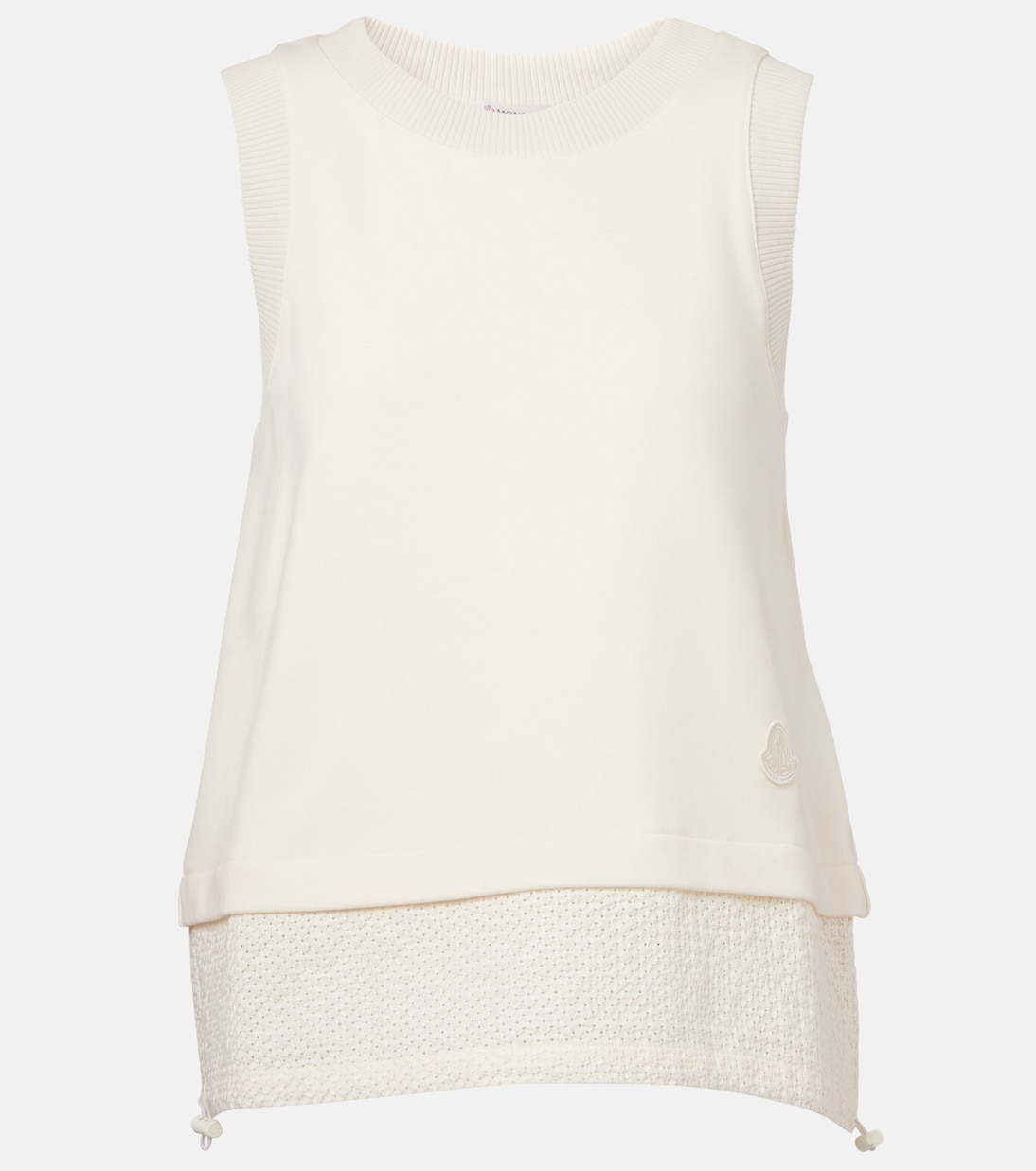

Многослойный хлопковый топ Moncler, 034 - White