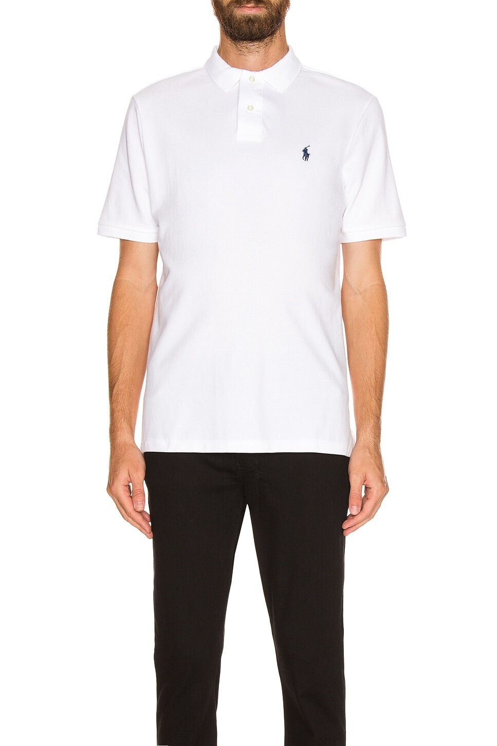 Классическая сетчатая рубашка-поло Polo Ralph Lauren, белый — фото 3